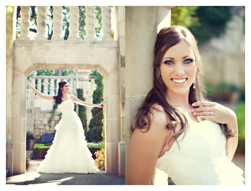 Bridal portrait session of Autumn Boatwright Harston at the Dallas Arboretum by Dallas wedding photographer Stacy Reeves