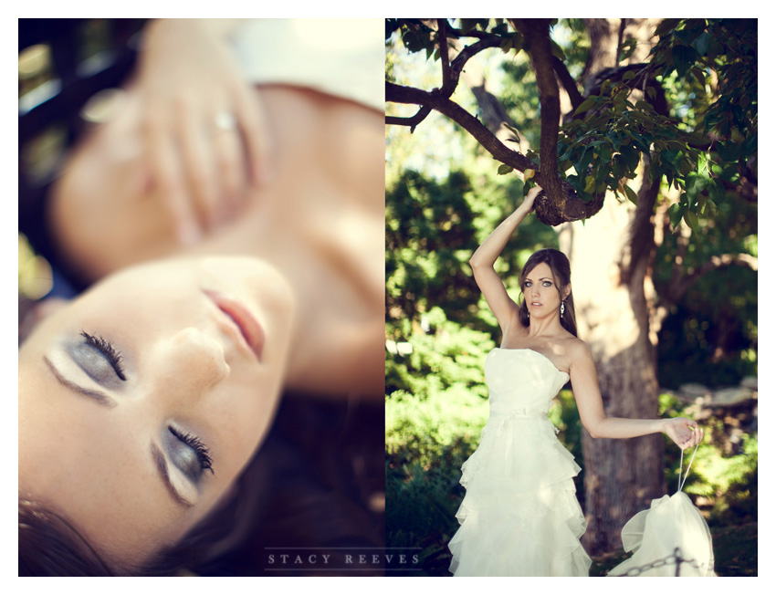 Bridal portrait session of Autumn Boatwright Harston at the Dallas Arboretum by Dallas wedding photographer Stacy Reeves