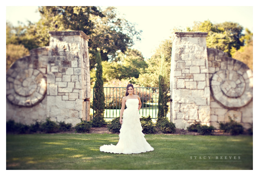 Bridal portrait session of Autumn Boatwright Harston at the Dallas Arboretum by Dallas wedding photographer Stacy Reeves