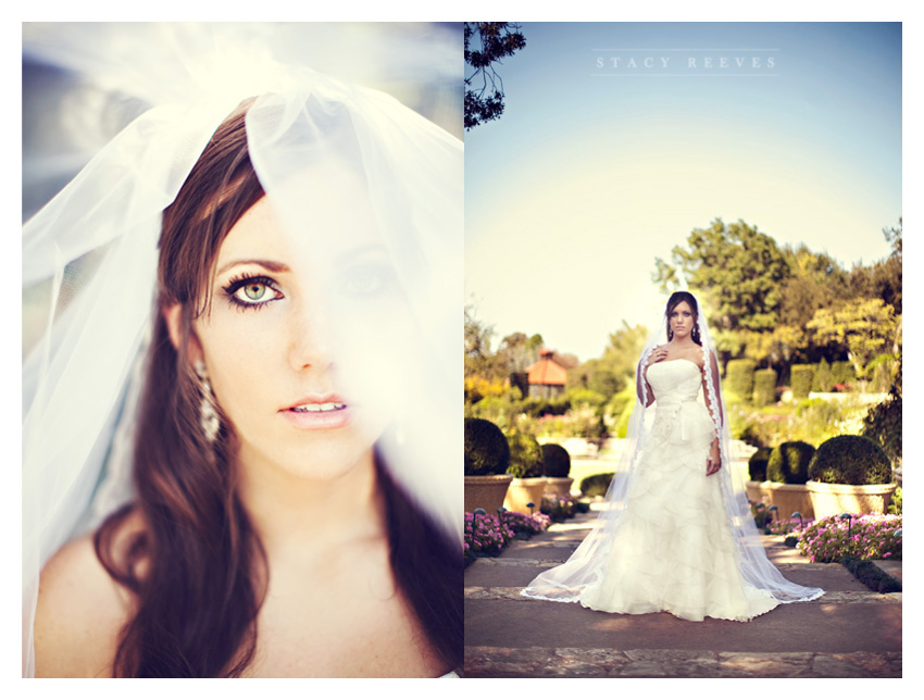 Bridal portrait session of Autumn Boatwright Harston at the Dallas Arboretum by Dallas wedding photographer Stacy Reeves