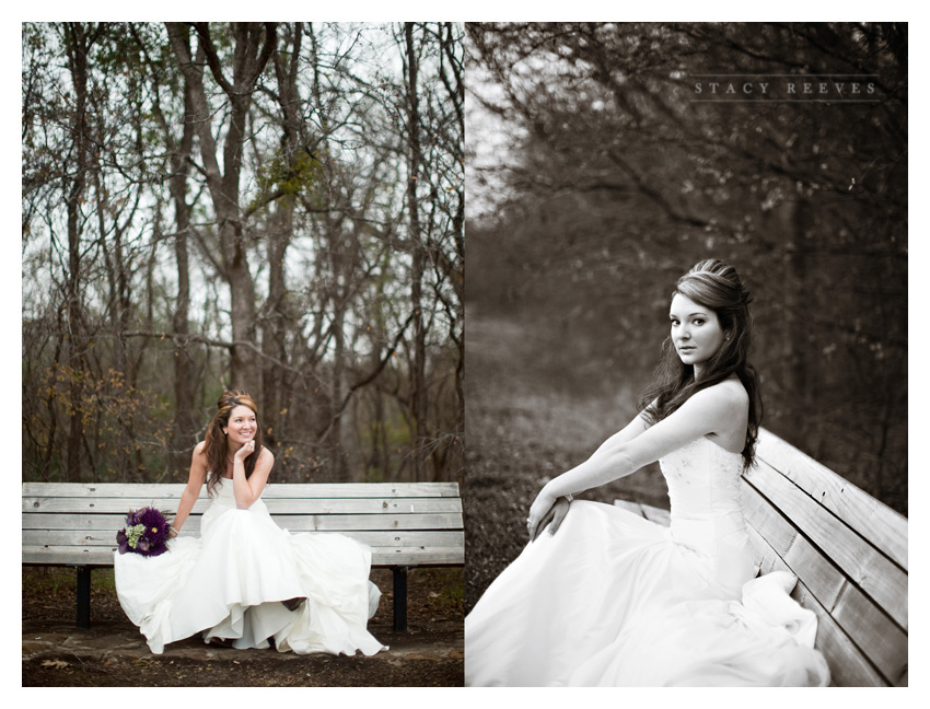 bridal session photos of Abigail Abby Wilder Boatwright at River Legacy Park in Arlington by Dallas wedding photographer Stacy Reeves