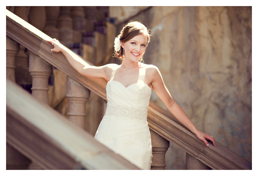 bridal portrait photo session of Chelsey Seufer in the Las Colinas Canals by Dallas wedding photographer Stacy Reeves