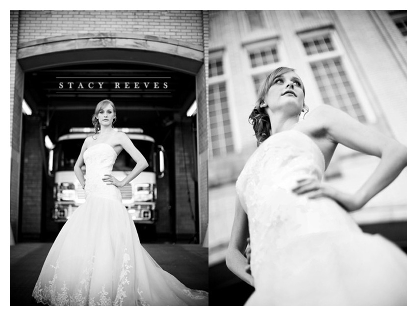 bridals of Courtney Skeins at a fire station and Post Office in downtown Fort Ft. Worth Texas by Dallas wedding photographer Stacy Reeves