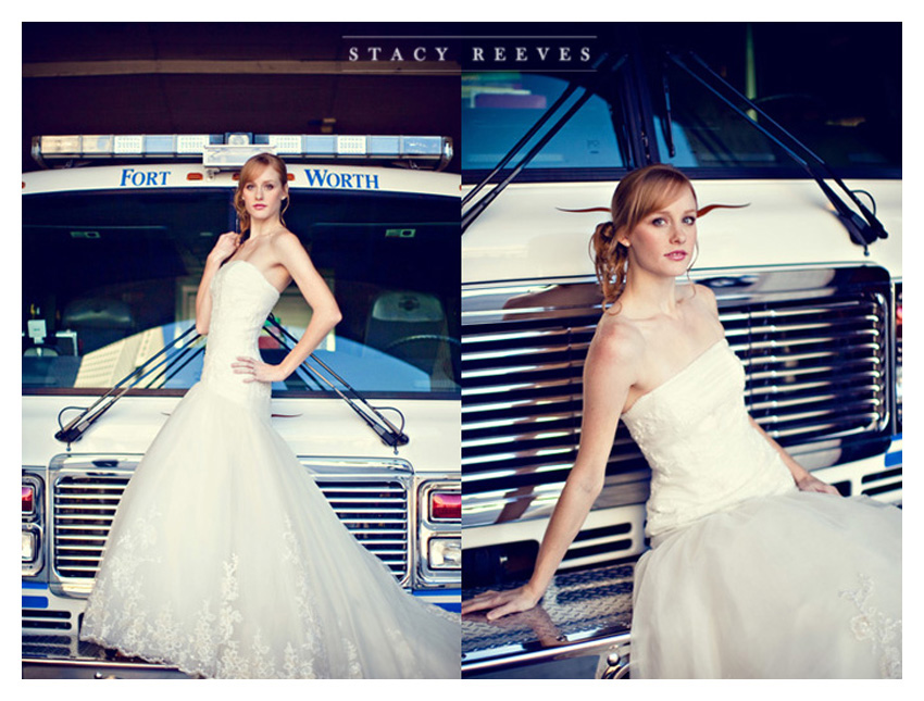 bridals of Courtney Skeins at a fire station and Post Office in downtown Fort Ft. Worth Texas by Dallas wedding photographer Stacy Reeves