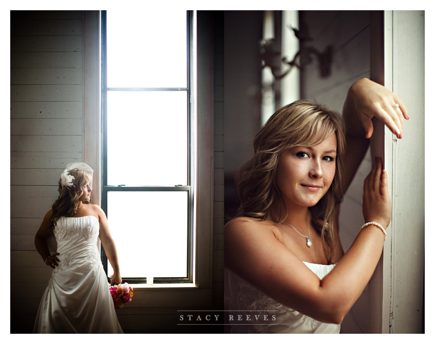 Bridal photos of Jenny Burdett Fain at Ever After Chapel in Aubrey Texas by Dallas wedding photographer Stacy Reeves