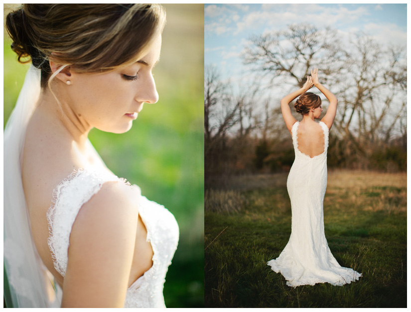 bridal portrait photo session of Jessica Atkins at Walking Tall Horse Ranch in Pilot Point, Texas by Dallas wedding and portrait photographer Stacy Reeves