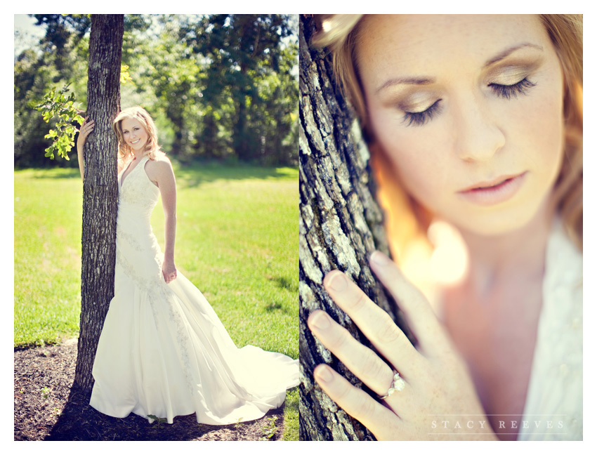 rustic country forest garden bridal session of Leah Partridge Bayliss in The Woodlands by Frisco wedding photographer Stacy Reeves