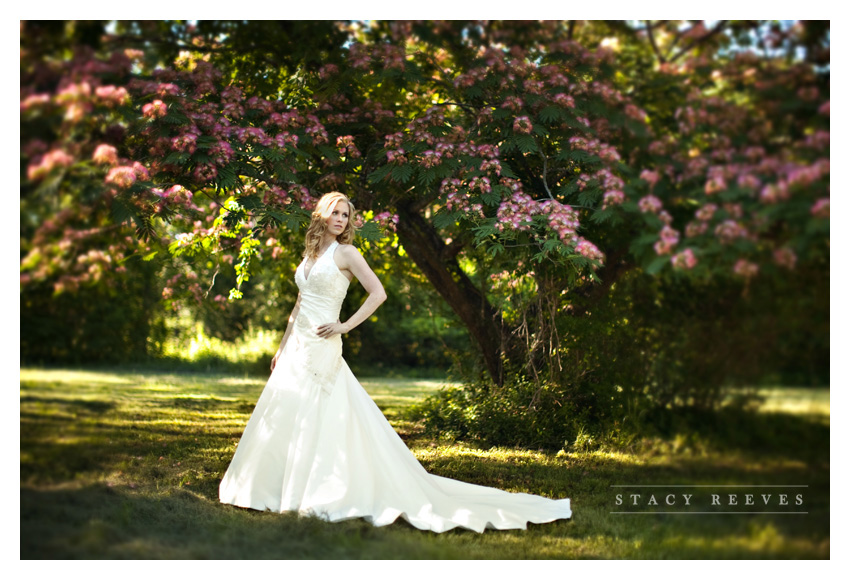 rustic country forest garden bridal session of Leah Partridge Bayliss in The Woodlands by Dallas wedding photographer Stacy Reeves