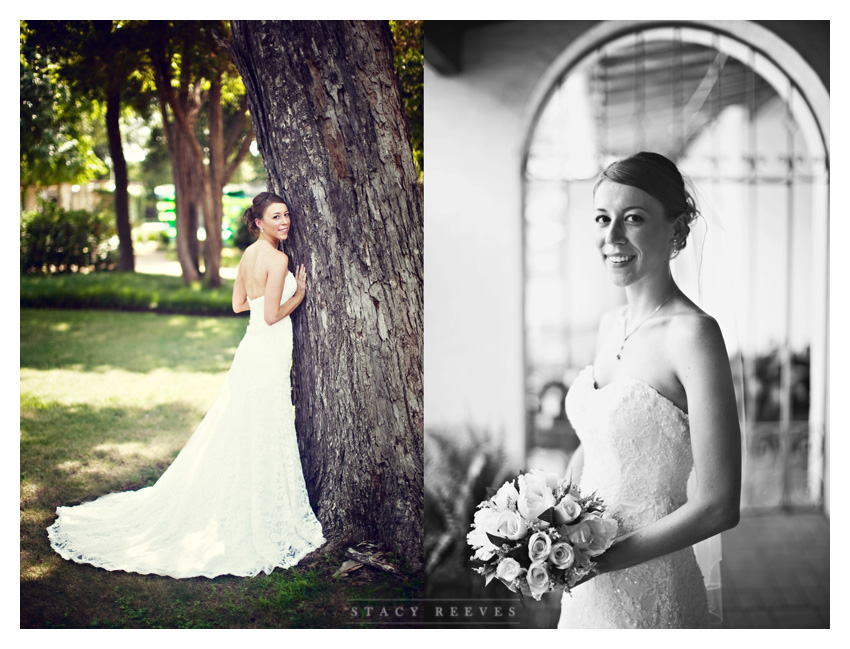 Bridal portrait session of Lisa Kirk Speer at the Dallas Arboretum by Dallas wedding photographer Stacy Reeves