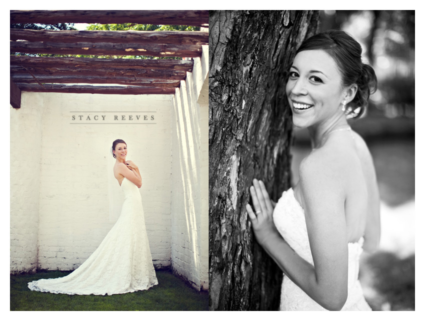 Bridal portrait session of Lisa Kirk Speer at the Dallas Arboretum by Dallas wedding photographer Stacy Reeves