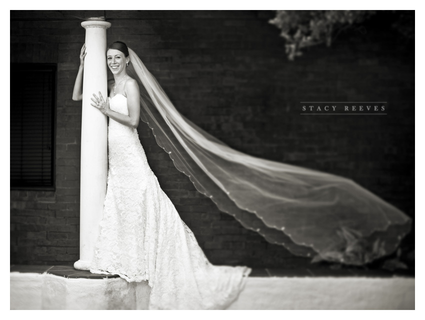 Bridal portrait session of Lisa Kirk Speer at the Dallas Arboretum by Dallas wedding photographer Stacy Reeves