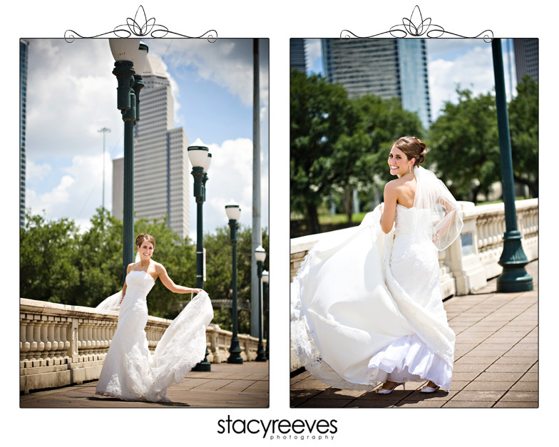 bridal portraits of laci black boston at buffalo bayou in downtown houston texas by dallas wedding photographer stacy reeves