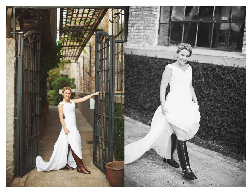 bridal portrait wedding gown photo session of Marcy Novak Gilbert at the Old McKinney Cotton Mill by Dallas wedding photographer Stacy Reeves