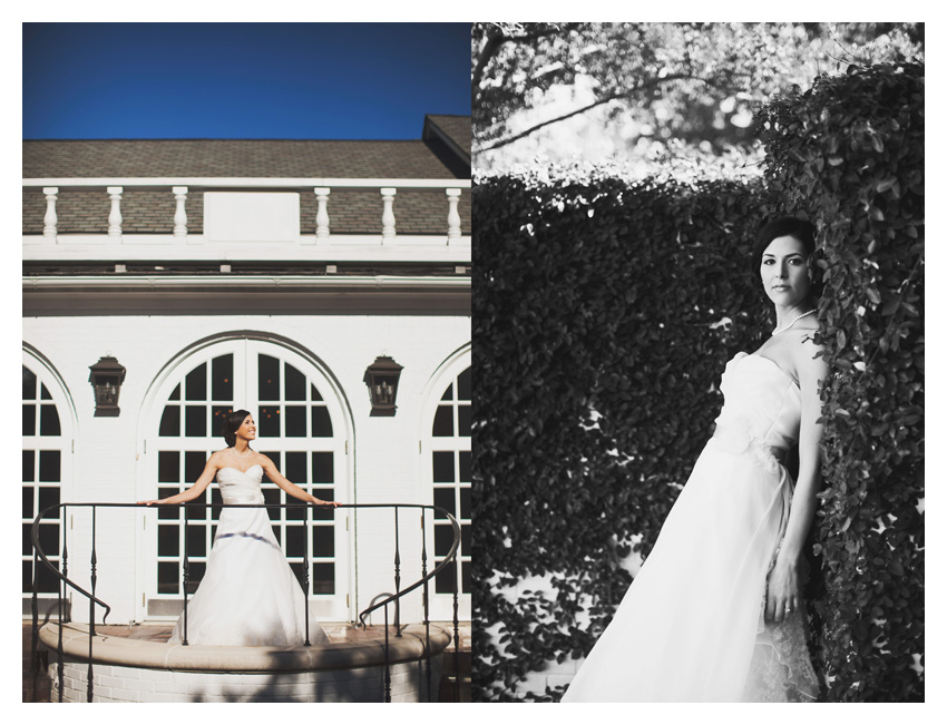 Bridal portrait photos of Melissa Davis Weigand at Arlington Hall and Lee Park in Turtle Creek by Dallas wedding photographer Stacy Reeves