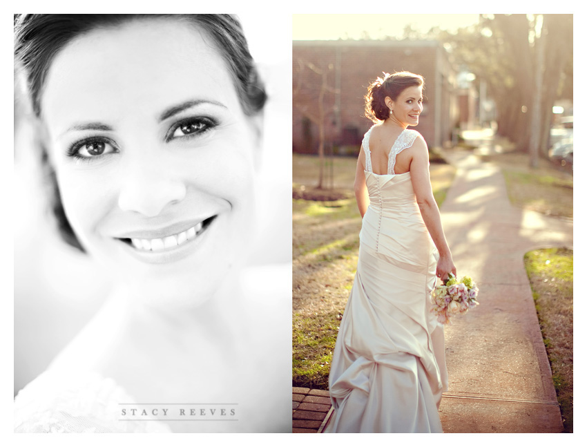 bridal portrait photo session of Sommer Raines at Butler's Courtyard in League City Texas near Houston by Dallas wedding photographer Stacy Reeves