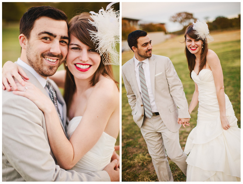 Engagement and Day After portrait photo session of Caroline Joy Casey and Aaron Rector at Keller City Hall Park featuring a vintage bridal headpiece, Stelle 4-stroke Creme Cream Scooter, and whippet dog by Dallas wedding photographer Stacy Reeves