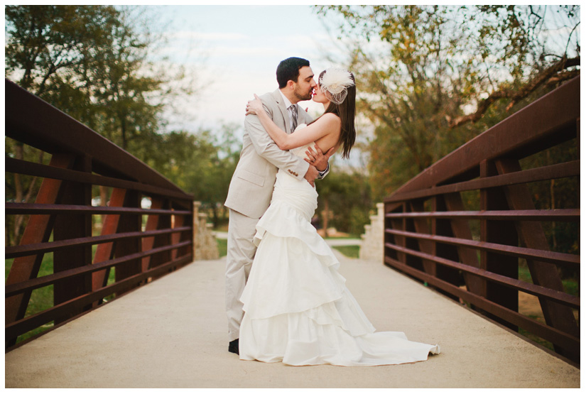 Engagement and Day After portrait photo session of Caroline Joy Casey and Aaron Rector at Keller City Hall Park featuring a vintage bridal headpiece, Stelle 4-stroke Creme Cream Scooter, and whippet dog by Dallas wedding photographer Stacy Reeves