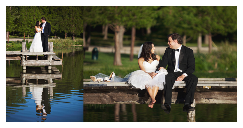 Day After bride and groom portrait session at White Rock Lake Park in Dallas by Dallas wedding photographer Stacy Reeves