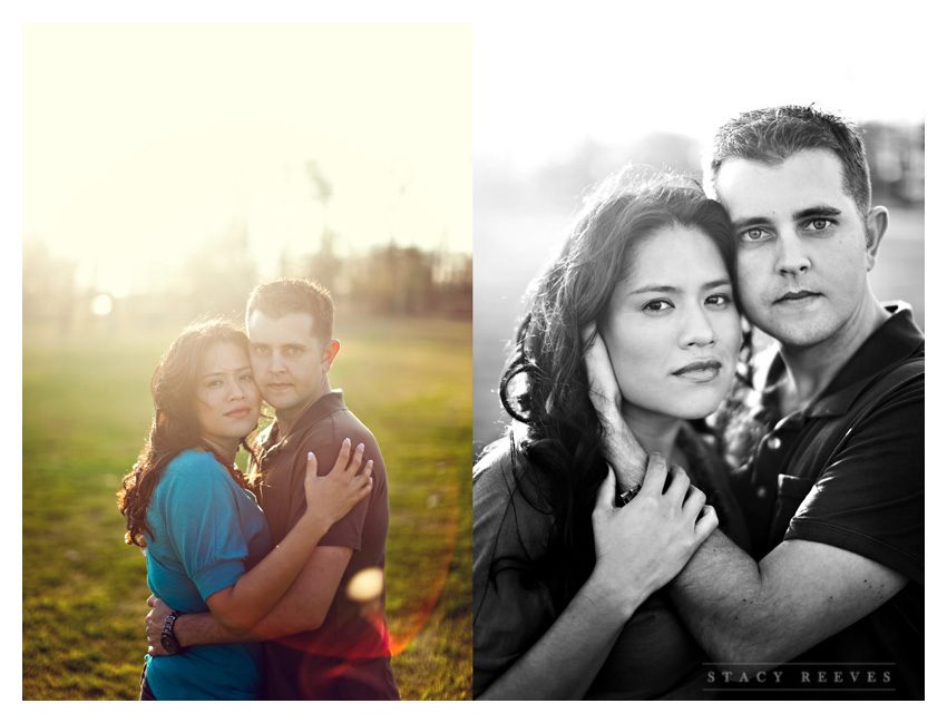 engagement session photos of Alma Martinez and Kelly Morphis at River Legacy Park nature preserve in Arlington Texas by Dallas Wedding Photographer Stacy Reeves