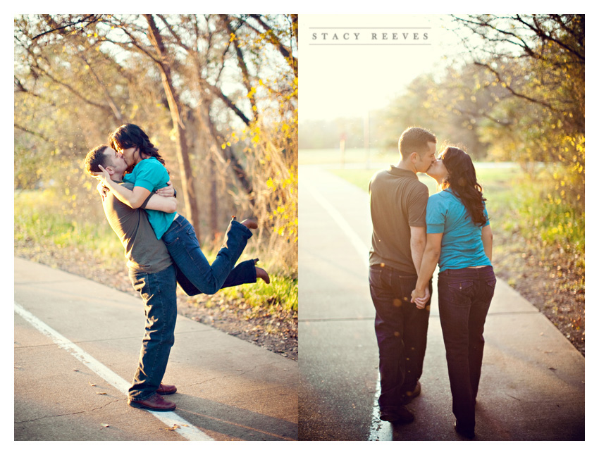 engagement session photos of Alma Martinez and Kelly Morphis at River Legacy Park nature preserve in Arlington Texas by Dallas Wedding Photographer Stacy Reeves