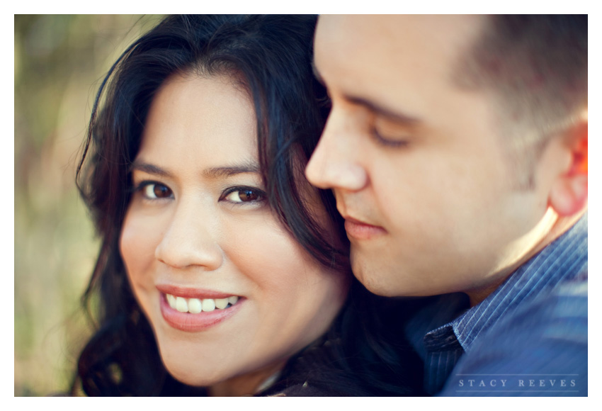 engagement session photos of Alma Martinez and Kelly Morphis at River Legacy Park nature preserve in Arlington Texas by Dallas Wedding Photographer Stacy Reeves