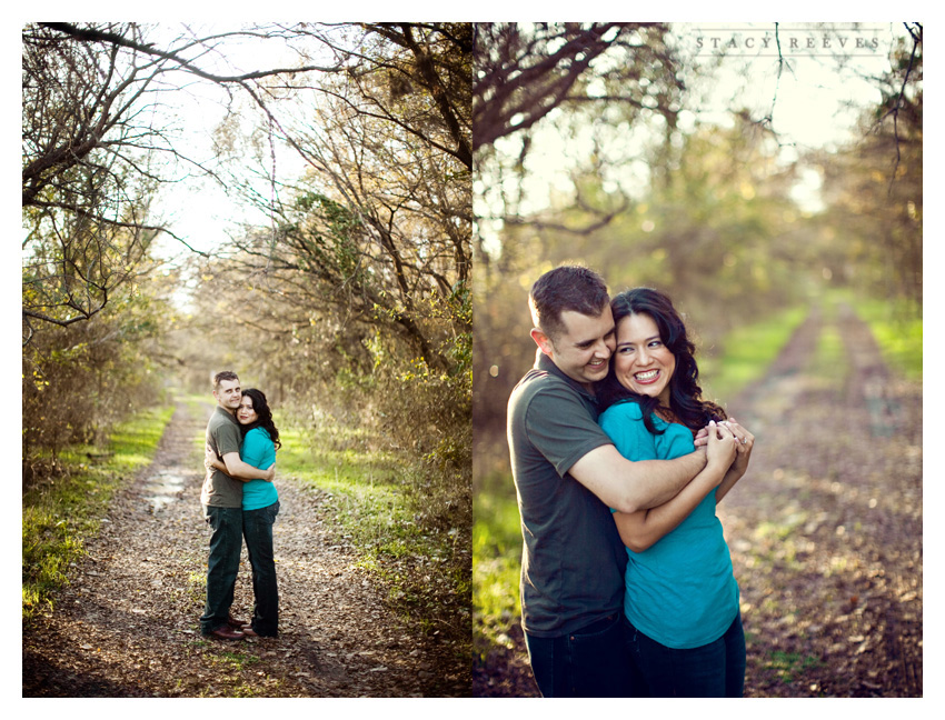 engagement session photos of Alma Martinez and Kelly Morphis at River Legacy Park nature preserve in Arlington Texas by Dallas Wedding Photographer Stacy Reeves