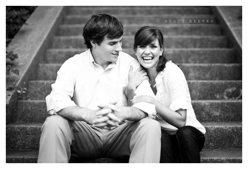 engagement session of Ashley Edrington and Matt Ashbaugh in Highland Park by Texas wedding photographer Stacy Reeves