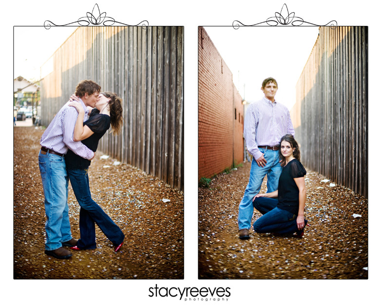 engagement photos portrait session of Beth and Jim in College Station Aggieland Texas on the Texas A&M University Aggie campus by Dallas wedding photographer Stacy Reeves