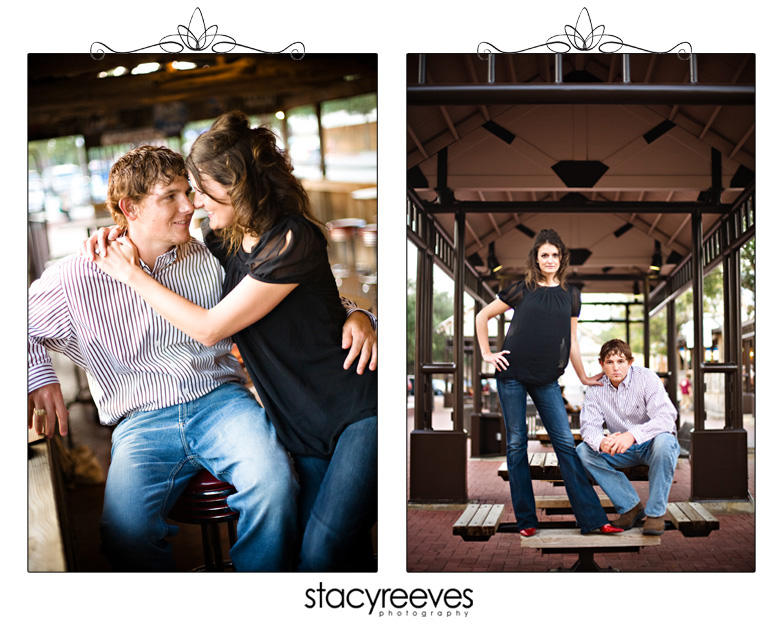 engagement photos portrait session of Beth and Jim in College Station Aggieland Texas on the Texas A&M University Aggie campus by Dallas wedding photographer Stacy Reeves