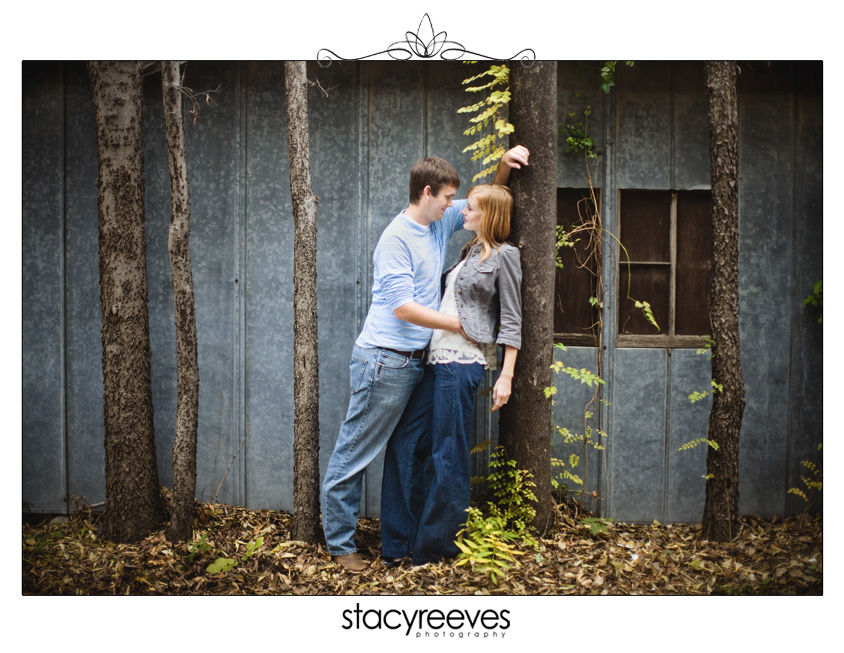 engagement session of Courtney Skains and Brian Ray in historic downtown Plano by Dallas wedding photographer Stacy Reeves