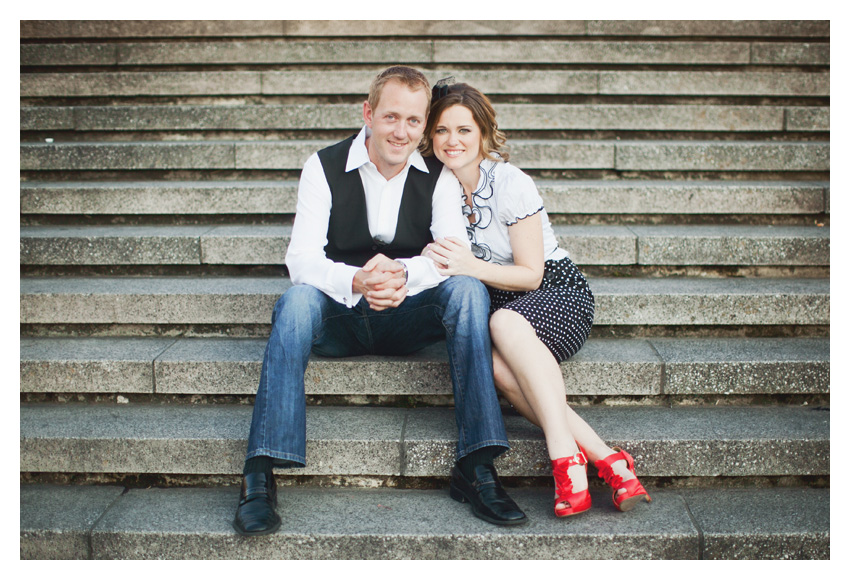 Engagement portrait photo session of CheyAnne Bradfield and Doug Keese in French Quarter, Jackson Square, and Bourbon Street in downtown New Orleans by Dallas wedding photographer Stacy Reeves