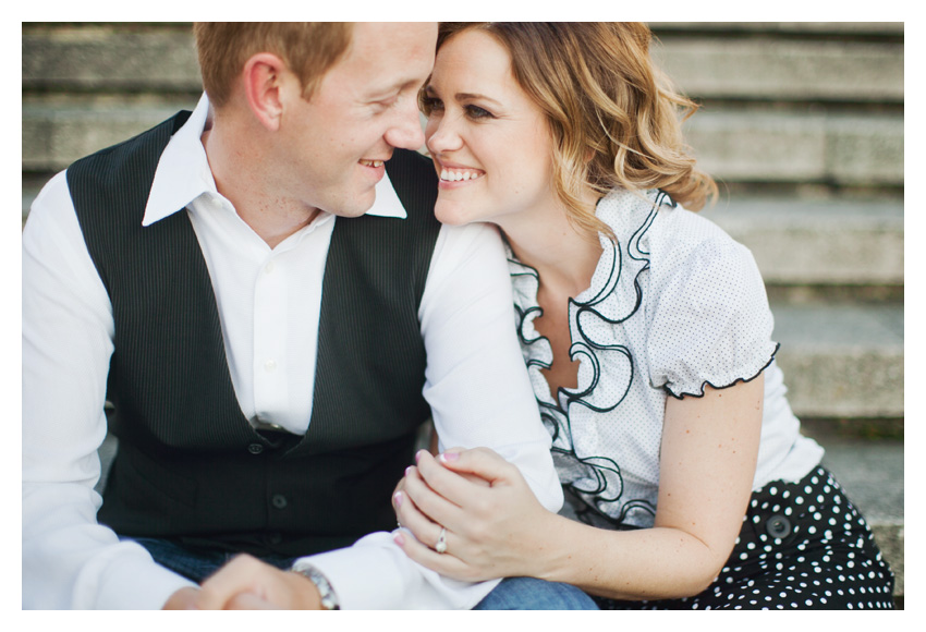 Engagement portrait photo session of CheyAnne Bradfield and Doug Keese in French Quarter, Jackson Square, and Bourbon Street in downtown New Orleans by Dallas wedding photographer Stacy Reeves