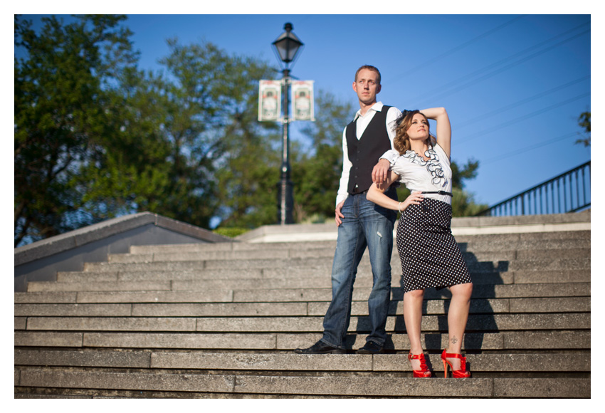 Engagement portrait photo session of CheyAnne Bradfield and Doug Keese in French Quarter, Jackson Square, and Bourbon Street in downtown New Orleans by Dallas wedding photographer Stacy Reeves