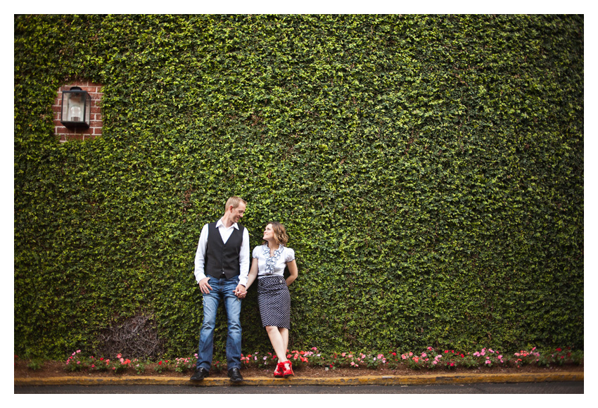 Engagement portrait photo session of CheyAnne Bradfield and Doug Keese in French Quarter, Jackson Square, and Bourbon Street in downtown New Orleans by Dallas wedding photographer Stacy Reeves