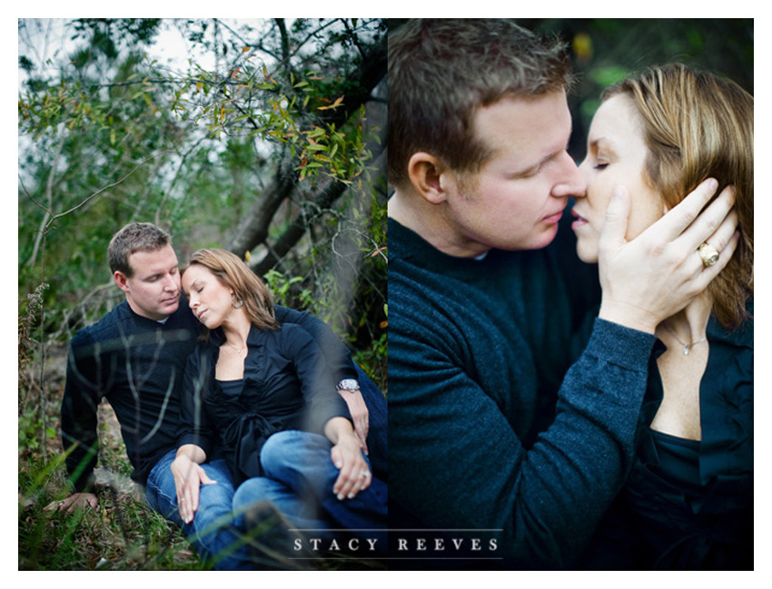 Engagement session family portraits of Carrie Crabtree and Jim McKemie in Hermann Park in Houston Texas by Dallas wedding photographer Stacy Reeves