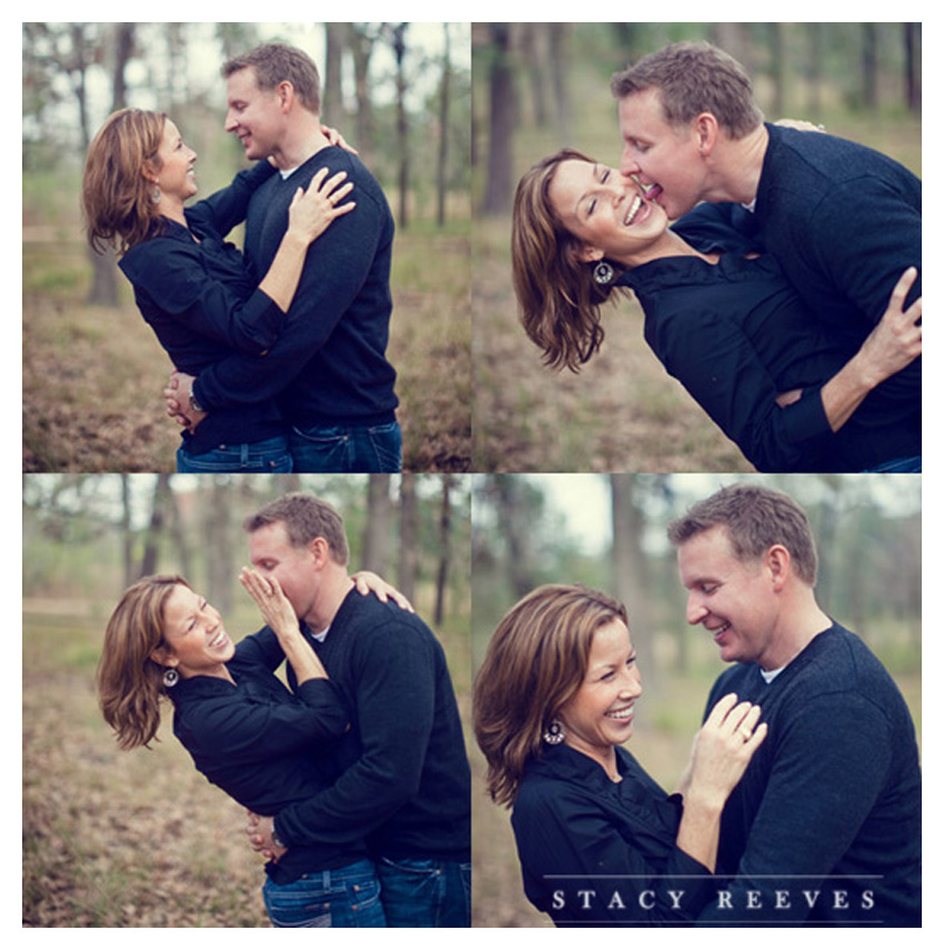 Engagement session family portraits of Carrie Crabtree and Jim McKemie in Hermann Park in Houston Texas by Dallas wedding photographer Stacy Reeves