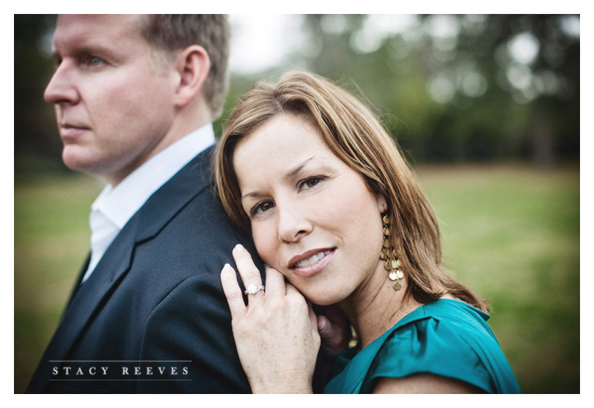 Engagement session family portraits of Carrie Crabtree and Jim McKemie in Hermann Park in Houston Texas by Dallas wedding photographer Stacy Reeves