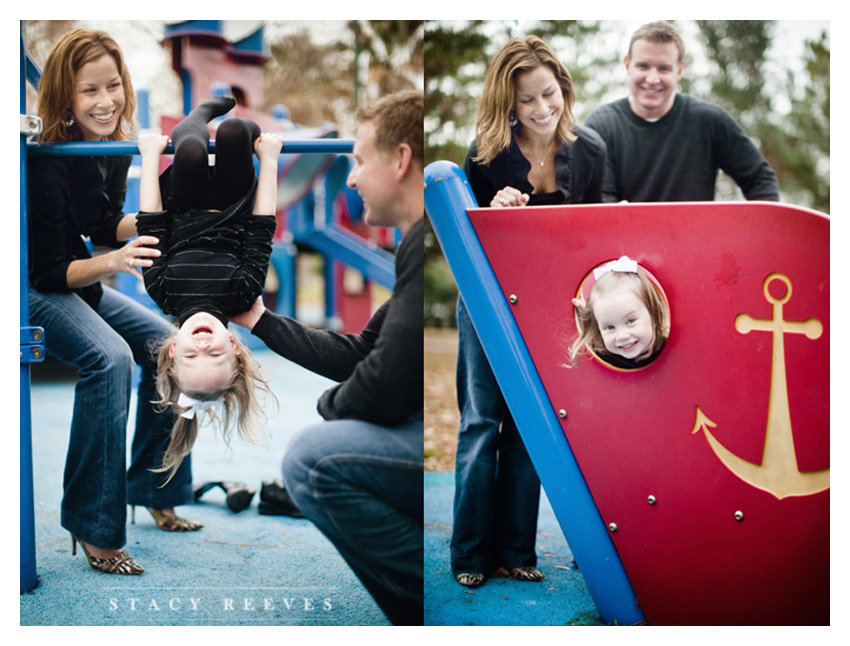 Engagement session family portraits of Carrie Crabtree and Jim McKemie in Hermann Park in Houston Texas by Dallas wedding photographer Stacy Reeves