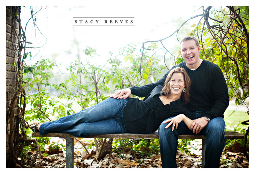 Engagement session family portraits of Carrie Crabtree and Jim McKemie in Hermann Park in Houston Texas by Dallas wedding photographer Stacy Reeves