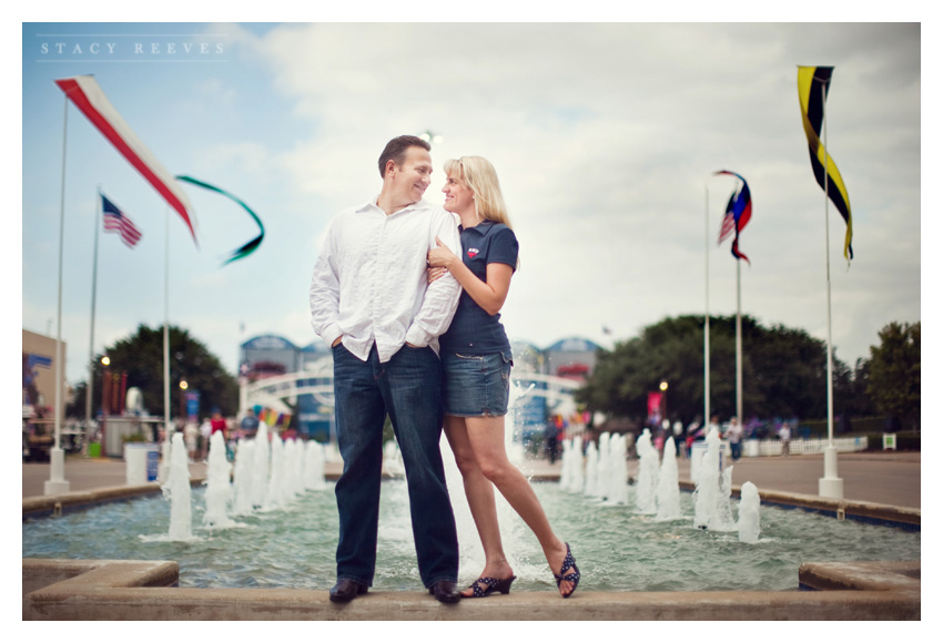 engagement photo session of Candy Reeves and Tom Flood at the Texas State Fair by Dallas wedding photographer Stacy Reeves