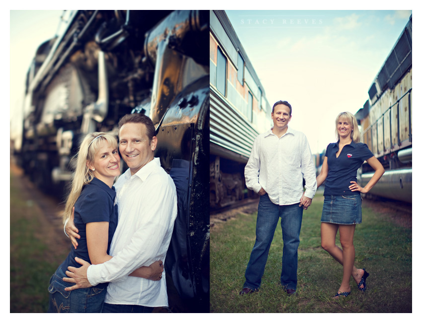 engagement photo session of Candy Reeves and Tom Flood at the Texas State Fair by Dallas wedding photographer Stacy Reeves