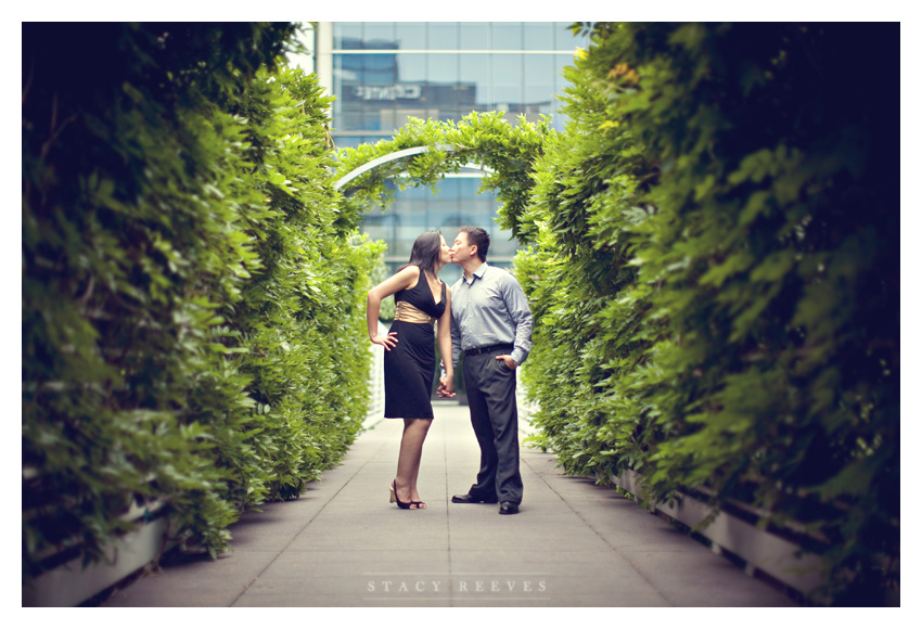 engagement photography session of Christina Yeh and John at the Marie Gabrielle in downtown Dallas by Dallas wedding photographer Stacy Reeves