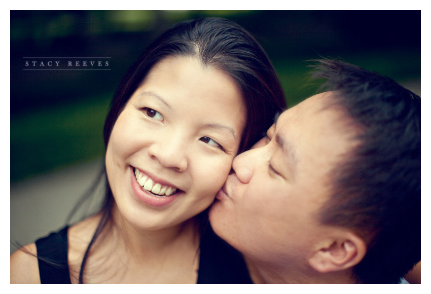 engagement photography session of Christina Yeh and John at the Marie Gabrielle in downtown Dallas by Dallas wedding photographer Stacy Reeves