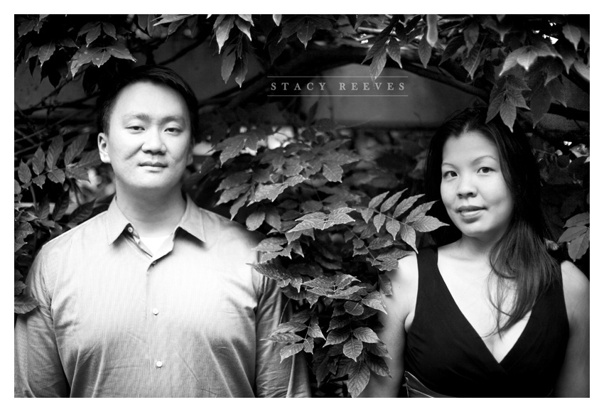 engagement photography session of Christina Yeh and John at the Marie Gabrielle in downtown Dallas by Dallas wedding photographer Stacy Reeves