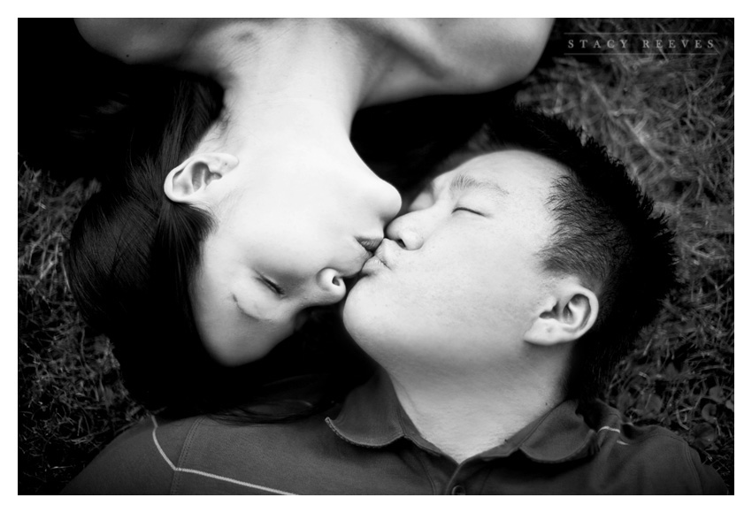 engagement photography session of Christina Yeh and John at the Marie Gabrielle in downtown Dallas by Dallas wedding photographer Stacy Reeves