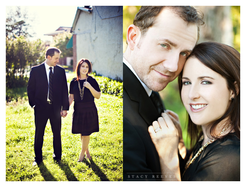 engagement session of Deziree Lindsay and Jon Beller at Again and Again vintage antique furniture resale shop in Dallas by Dallas wedding photographer Stacy Reeves