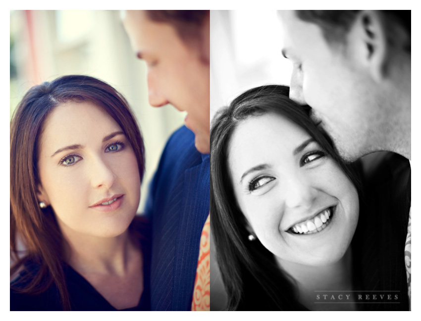 engagement session of Deziree Lindsay and Jon Beller at Again and Again vintage antique furniture resale shop in Dallas by Dallas wedding photographer Stacy Reeves