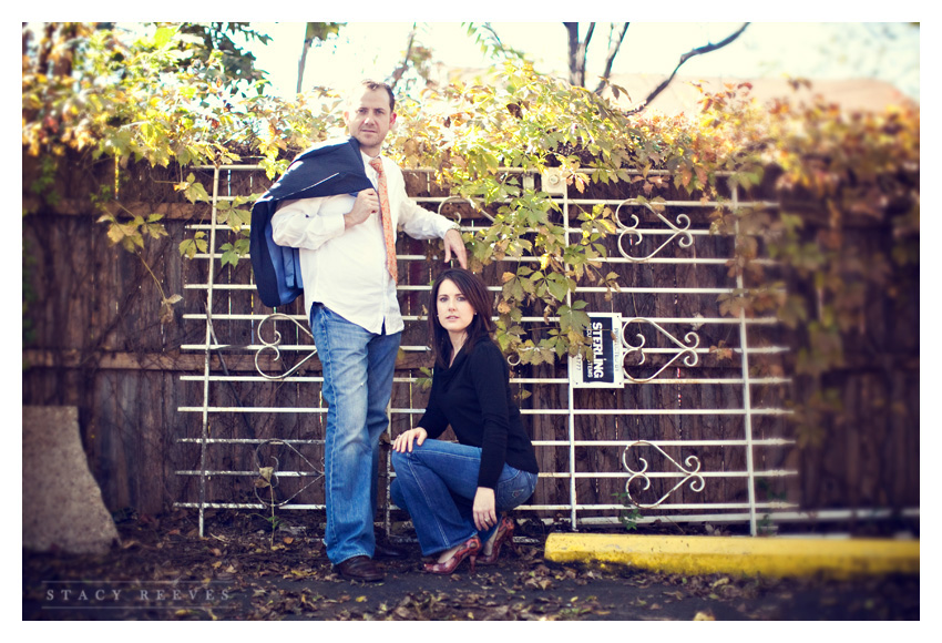 engagement session of Deziree Lindsay and Jon Beller at Again and Again vintage antique furniture resale shop in Dallas by Dallas wedding photographer Stacy Reeves