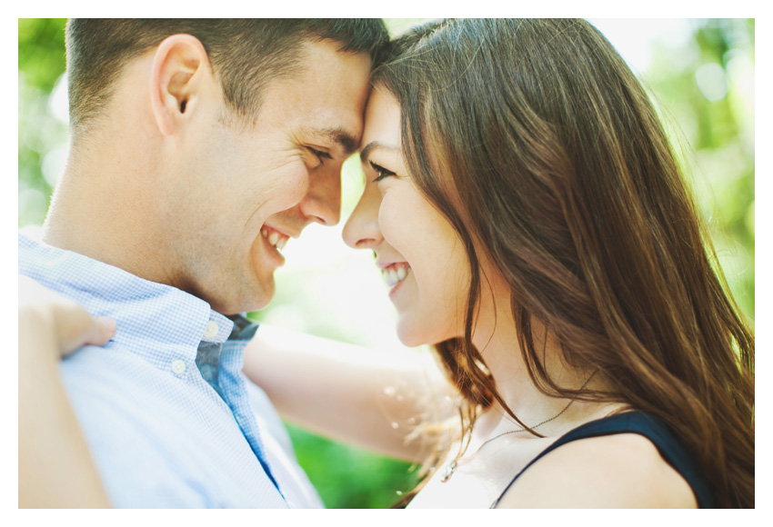 woodsy forest engagement photo session of Erin Mazur and Tyler Hufstettler by Dallas wedding photography Stacy Reeves