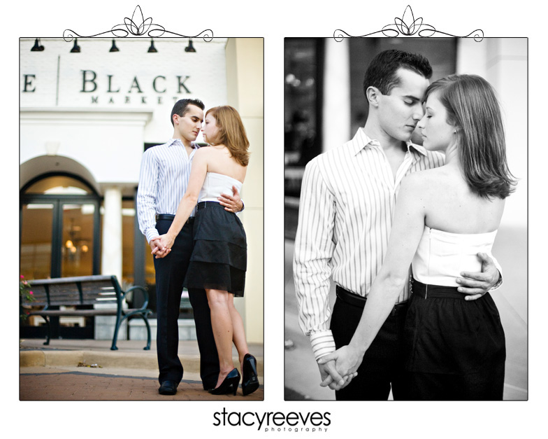 engagement session of heather patterson and anthony simon at the woodlands mall in houston texas by dallas wedding photographer stacy reeves
